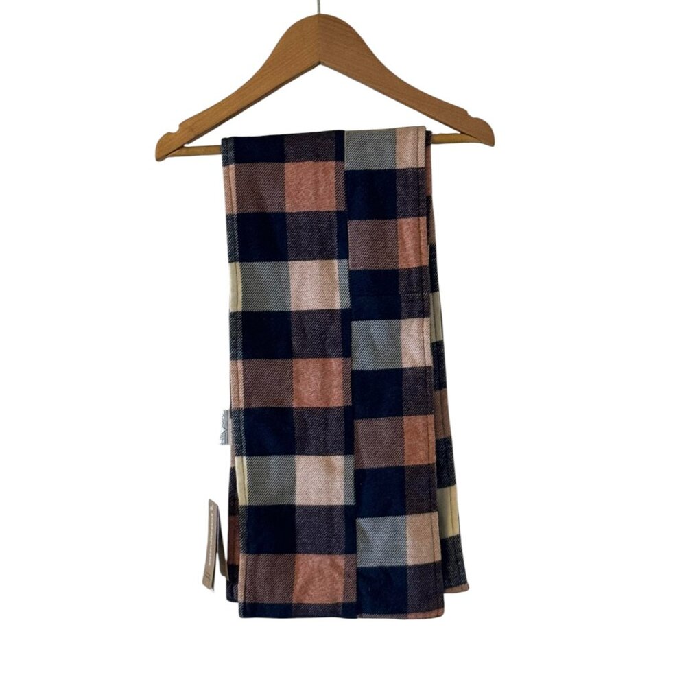 Patagonia Fjord Flannel Patchwork Scarf Plaid Multi-Color NWT